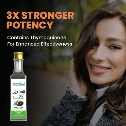 Vedahillz Cold Pressed Kalonji Oil Sourced from Premium Natural Seeds